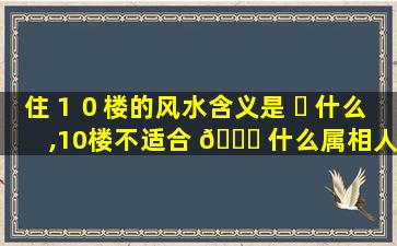 住１０楼的风水含义是 ☘ 什么,10楼不适合 🐎 什么属相人居住呢